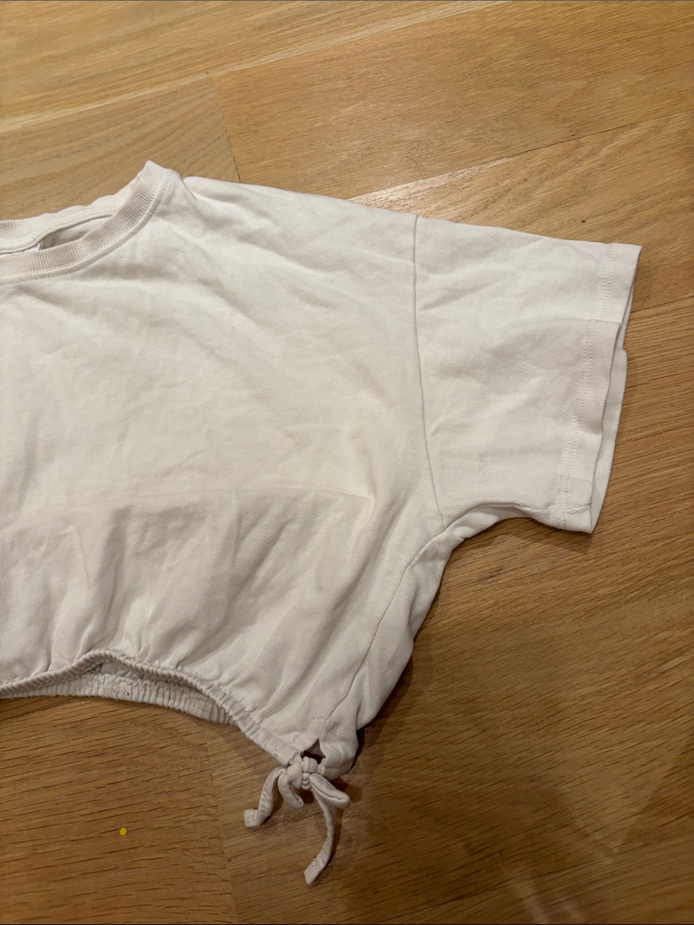 Zara Cropped Drawstring Tee - Kids - Picture 6 of 7
